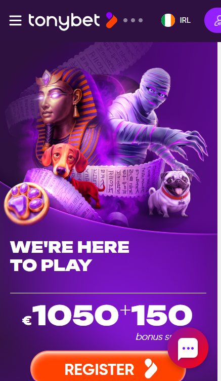 TonyBet Ireland homepage